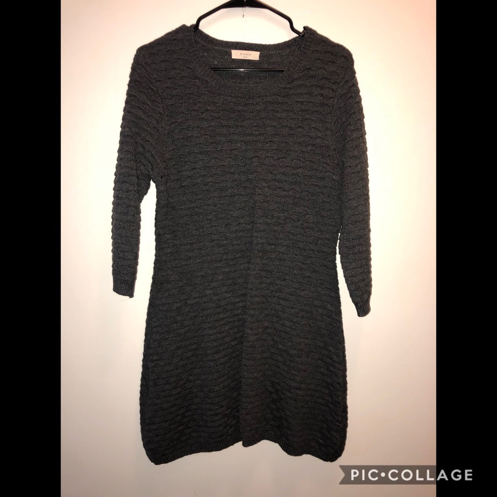 Grey sweater dress